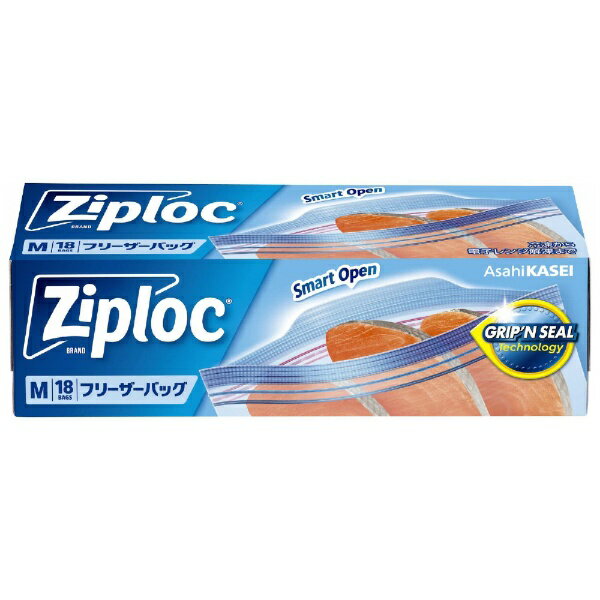 旭化成ホームプロダクツ｜Asahi KASEI Ziploc（ジップロック）フリーザーバッグ Mサイズ 通常品 18枚