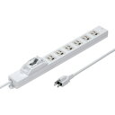 サンワサプライ|SANWA SUPPLY 漏電ブレーカータップ(3P・6個口・1m) TAP-BR36LN-1