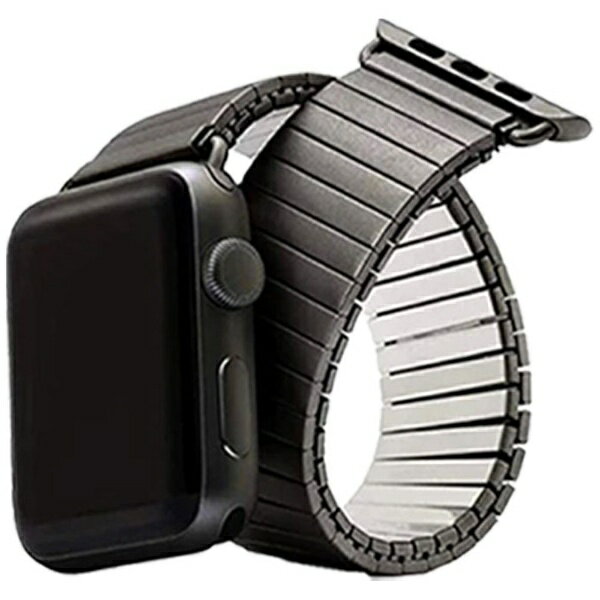 ROA｜ロア METAL STRETCH BAND（メタルストレッチバンド）for Apple Watch 49/45/44/42mm（Lサイズ） TF7（ティーエフセブン） ブラック TF21BK44L