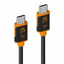 j5 create｜ジェイファイブクリエイト USB−CtoC充電／通信ケーブルPD100W対応1.8m ブラック JUCX25L18 [USB Power Delivery対応]