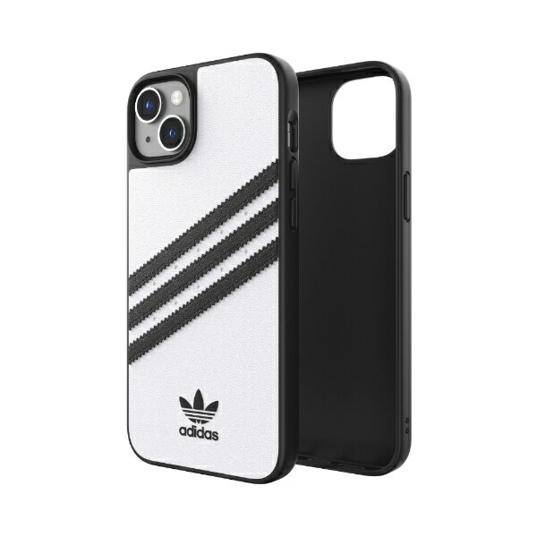 アディダス スマホケース メンズ アディダス｜adidas iPhone 14 Plus 6.7インチ OR Moulded Case PU FW22 white/black 50191