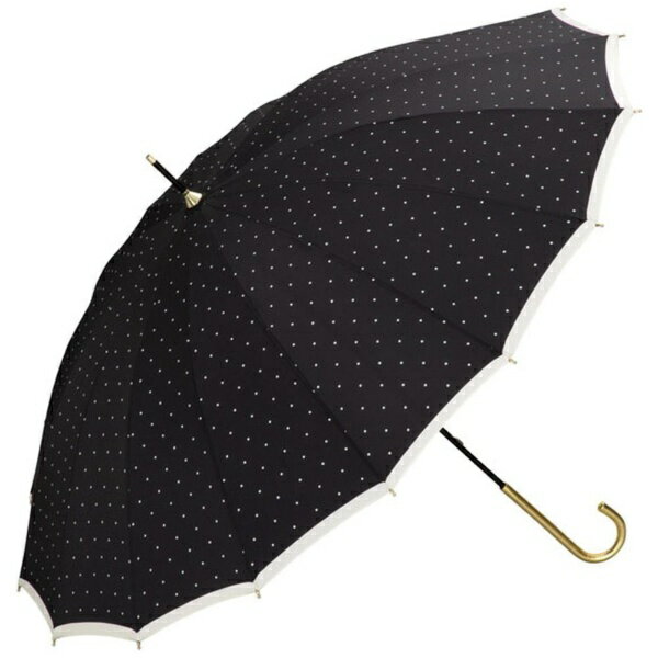 ワールドパーティー｜WPC. 長傘 16本骨ピンドット Wpc. ブラック 3303-03-001 [晴雨兼用傘 /55cm]