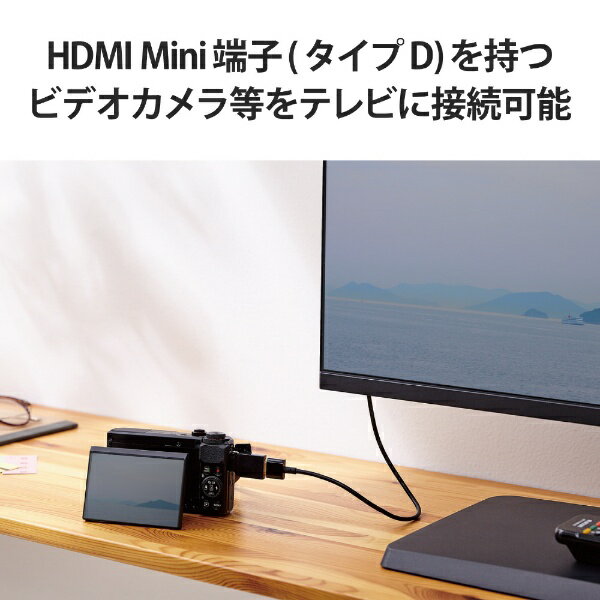 ELECOM�å��쥳�� HDMI�Ѵ������ץ� [MicroHDMI �������᥹ HDMI] �֥�å� AD-HDADS3BK [HDMI��MicroHDMI /����ॿ����]