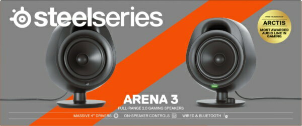 SteelSeries�å��ƥ����륷�꡼�� 61534J PC���ԡ����� Bluetooth/3.5mm��³ Arena 3 US [AC�Ÿ� /2.0ch]