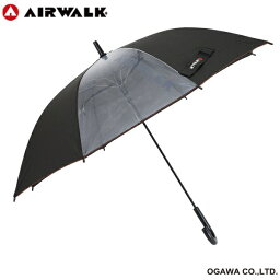 小川｜Ogawa キッズ長傘 AIRWALK ブラック AW-108-58A BK [雨傘 /子供用 /58cm]