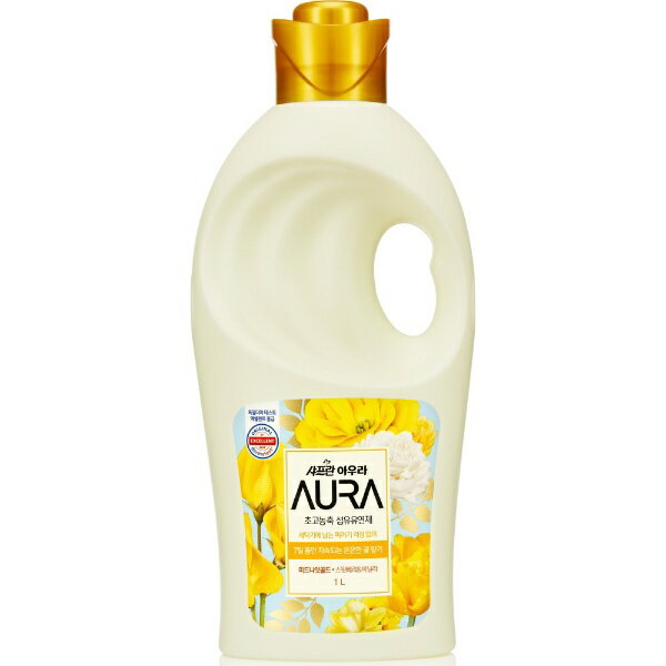 Toiletry Japan｜トイレタリージャパンインク 香りサフロン 柔軟剤 AURA 本体 1L ミッドナイトゴールド（ストロベリー＆バニラ）