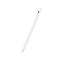 純正のApple Pencilに近い書き心地の、iPad専用充電式タッチペンです。約1mmのペン先で細部まで書き込めて細かい作業に最適。ペンの傾き具合で線の太さを変えられる機能やパームリジェクションにも対応しています。USB Type-C(TM)ケーブルで充電ができ、3つのLEDランプでバッテリーの残量が分かります。ペン先は、Apple Pencilの純正ペン先(第1・第2世代)やエレコム社製品のP-TIPAPシリーズと交換が可能で、お好みの書き味に合わせて替えることができます。■iPad専用充電式タッチペン純正のApple Pencilに近い書き心地の、iPad専用充電式タッチペンです。※金属製のペン先を使用する場合は、iPadの液晶画面を傷付ける恐れがあるため、必ず液晶保護フィルムを貼ってご使用ください。※液晶保護フィルムの種類によっては、操作時にこすれ音が生じたり、タッチペンの反応が悪くなったりすることがあります。■細かい作業に最適約1mmのペン先で細部まで書き込めて細かい作業に最適なペン先です。■ペンの傾きを検知する機能ペンの傾きを検知する機能で、傾き具合によって線の太さを変えられます。■狙ったところに書き込みやすいペン先の接地点と実際に描画される位置とのズレを軽減しているので、狙ったところに書き込みやすいです。※完全にズレを感じなくなるわけではありません。■マグネット面はフラットマグネット面はフラットになっていて、テーブルに置いても転がりにくく、iPadにぴったりと接着しやすい形状です。※iPadに装着するケースによっては、iPad本体のマグネット部分が隠れてしまい、本製品を付けられない場合があります。■バッテリー残量が分かるLEDランプ3つのLEDランプでバッテリーの残量が分かります。■ペン先は交換可能ペン先は、Apple Pencil純正ペン先(第1・第2世代)やエレコム社製品のP-TIPAPシリーズと交換が可能で、お好みの書き味に合わせて替えることができます。■充電コネクターは、USB Type-C充電コネクターは、USB Type-Cです。USB Type-Cケーブルが付属しています。※本製品にACアダプター(AC充電器等)は付属していないため、出力5V/500mA以上のUSB出力アダプターを別途ご用意ください。■パームリジェクション対応パームリジェクション対応なので、液晶画面に手が触れていても誤動作せずに使用できます。■タッチペンの側面にはマグネット面タッチペンの側面にはマグネット面があり、iPadに接着ができるので紛失を防ぎます。■ペアリング不要ペアリングが不要で、電源をオンにするだけですぐに使用できます。■誤作動を防ぐ電源ボタン電源ボタンを2回タッチしてオン/オフをするので誤作動を防ぎます。■オートスリープ機能操作しない状態が5分間続くとオートスリープ機能が働き、電源の消し忘れを防ぎます。■約9時間の連続使用が可能約9時間の連続使用が可能です。※ご使用状態によっては、目安の時間よりも早く充電が必要になる場合があります。