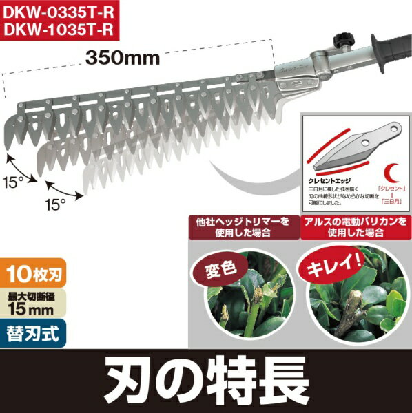 アルスコーポレーション｜ARS ハイパワー造園バリカン カルゼ 1.0mチルト付 DKW-03...