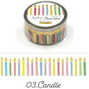 ワールドクラフト|world craft キラキラクリアテープ Candle KCT20-003