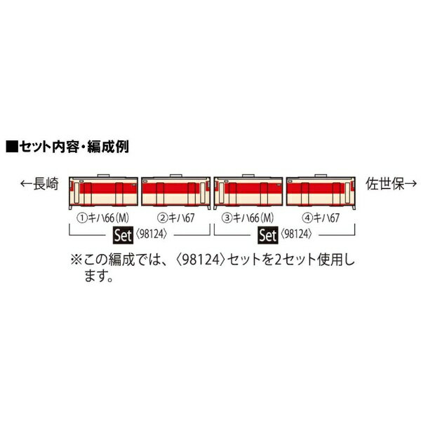 TOMIX｜トミックス 【Nゲージ】98124 JR キハ66・67形ディーゼルカー（復活国鉄色）セット（2両） TOMIX_2