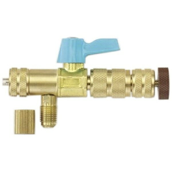 ●入数（個）： 1●適用： R12、R22●ポート径： 1/4 フレア×1/4 フレア●全長（mm）： 100/最大162（シャフト伸ばし時）●バルブコアを外すことにより抵抗がなくなり、フロン回収をより早く行うことができます。●ガス反動圧吸収スリーブにより抵抗なく簡単にバルブコアが取り外せます。●バルブコアのパッキン不良により、バルブコアがうまく抜けなかった場合でも、サイドのフレアポートからガスの回収が行えます。