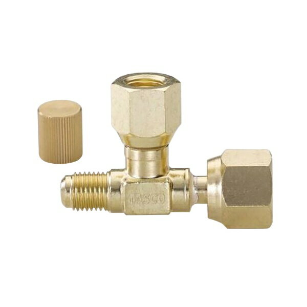 ●入数（個）： 1●R410A、R32●フレアゲージ用●ゲージ接続口： 1/4 フレアメス●ポート口径： 1/4 フレアオス（ムシ付）×5/16 フレアメス（ムシ押付）●圧力計を接続します。●メタルタッチで圧力もれがありません。●※チッソ用...