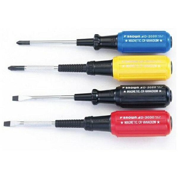 イチネンTASCO｜ICHINEN TASCO ラバーグリップドライバーセット マグネット入（4本セット） 1セット TA737HG(4.0)