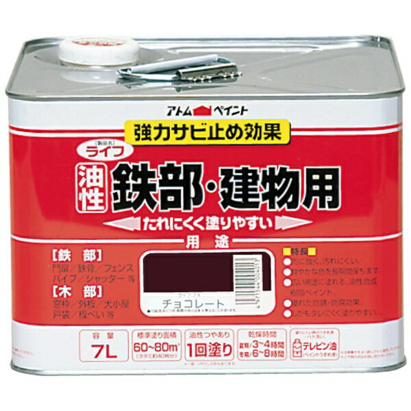 アトムサポート｜Atom Support アトム ライフ 油性鉄部木部 7L チョコレート