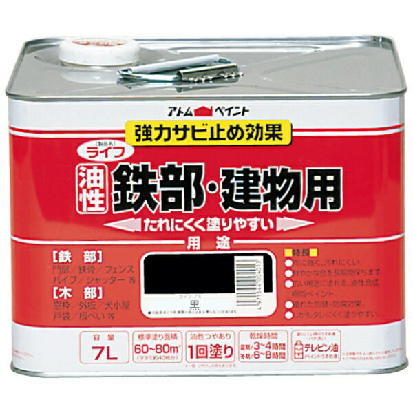 アトムサポート｜Atom Support アトム ライフ 油性鉄部木部 7L 黒