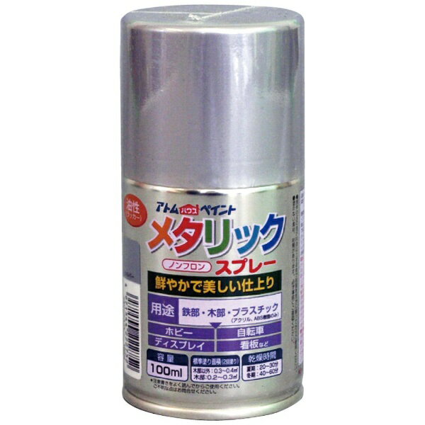アトムサポート｜Atom Support アトム 油性メタリックスプレー 100ml シルバー