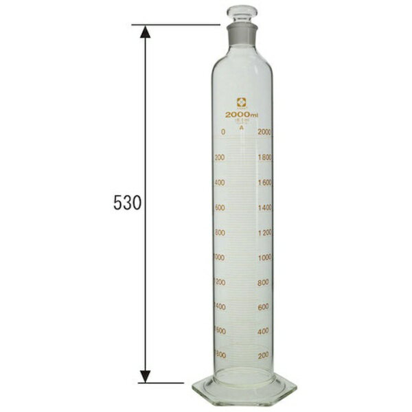 柴田科学｜SIBATA SCIENTIFIC TECHNOLOGY SIBATA　有栓メスシリンダー　スーパーグレード　2L 023550-20001