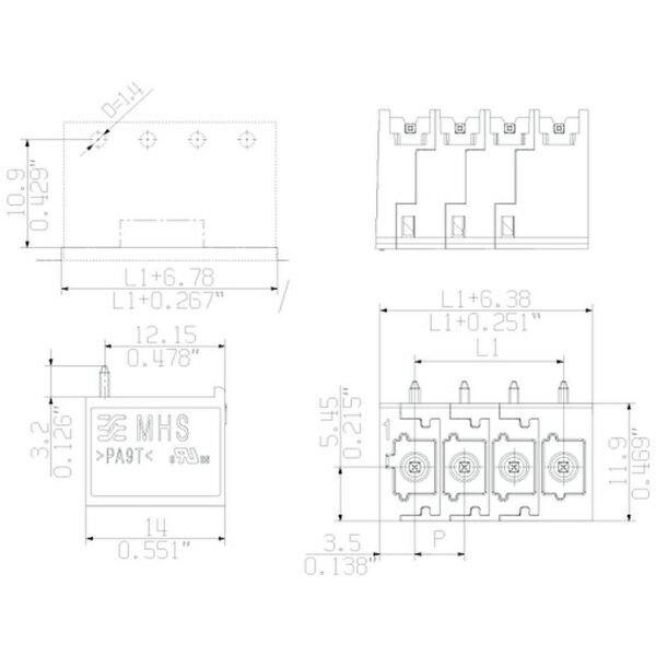 日本ワイドミュラー｜Nihon Weidmueller ワイドミュラー　ワイドミュラー　コネクタ　基板側ソケット　MPSシリーズ／ロック付きロック無し共通　7．50／02／270 8000078321