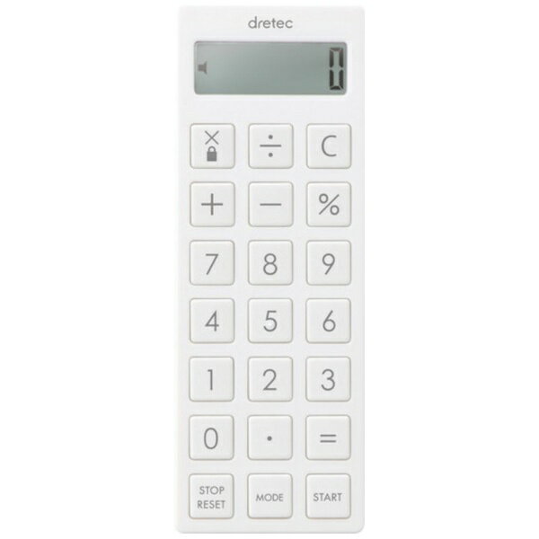 ドリテック|dretec dretec 時計付電卓タイマー ホワイト CL-130WT