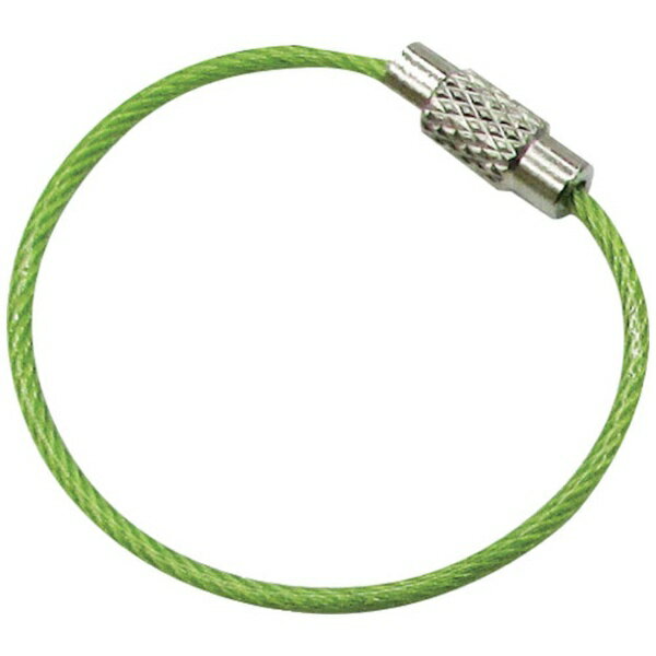 水本機械製作所｜MIZUMOTO MACHINE 水本　キーワイヤーホルダー　ワイヤー径1mm全長150mm　グリーン　..