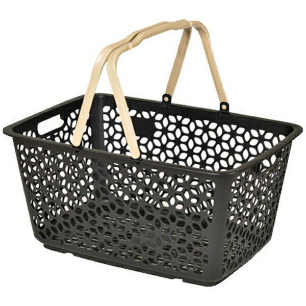 ヒマラヤ化学工業所｜HIMARAYA ヒマラヤ化学　1559　ハンドル積み重ねバスケット　ブラック　513×355×2..