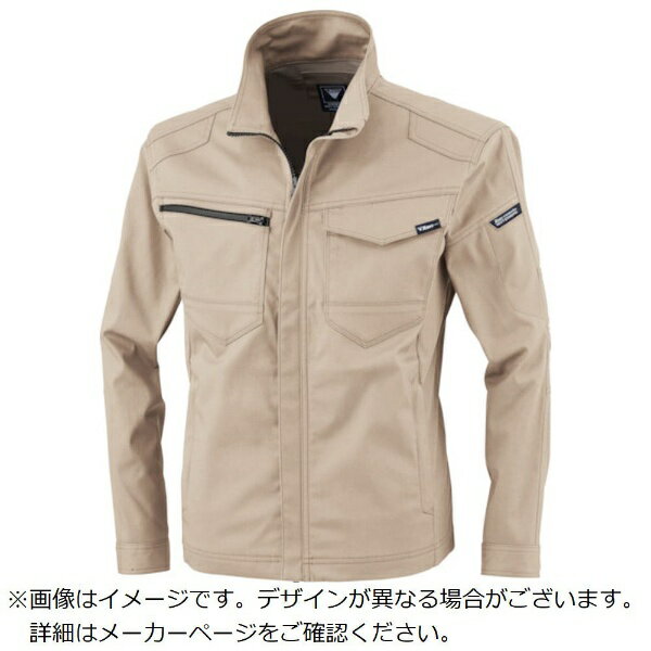 【特長】●ストレッチ、静電、撥水等、高機能ハイブリッドストレッチ作業服で、伸縮性もあり、シルエットが崩れにくい素材です。【用途】●作業全般用。【仕様】●色：サンドベージュ●サイズ： LL●着丈(cm)：67●胸囲(cm)：119●袖丈(cm)：59●肩幅(cm)：51.5【仕様2】●伸縮素材●帯電防止●撥水●帯電防止作業服 JIS T 8118 適合商品【材質/仕上