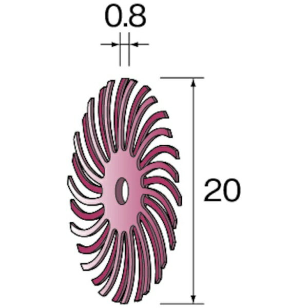 ミニター｜MINITOR ミニモ　ラバーブラシ　＃220　φ20　（20個入） NA3512