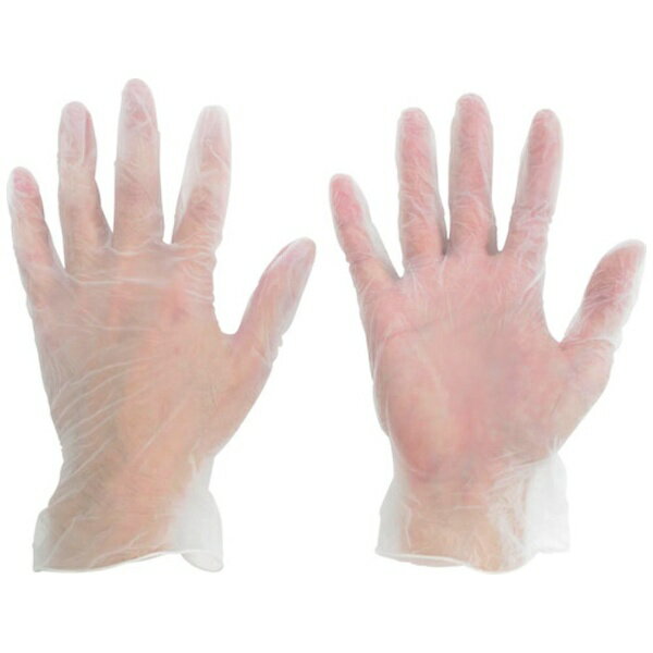 ミドリ安全｜MIDORI ANZEN PVC使い捨て手袋 ベルテプラテ831 SSサイズ 100枚 半透明 VERTE-831-SS