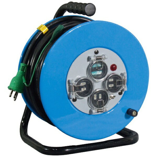 日動工業｜NICHIDO 日動　電工ドラム　防雨防塵型　フラットドラム　100V　温度センサー付　漏電保護専..