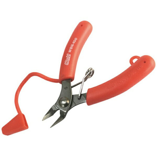 【特長】●錆びにくいステンレス製と安全設計の保護キャップを採用した、キャップ付きミニニッパーです。●ホビーや釣りなど狭い場所の作業に最適です。●ステンレス製だから、錆びにくく、いつも作業はクリーンに行えます。●連続作業でも疲れにくい便利なスプリングを採用しました。●保護キャップ付きでとても安全です。●本体とキャップがループでつながっているので紛失せず、邪魔な時は簡単に切り離せる設計になっています。