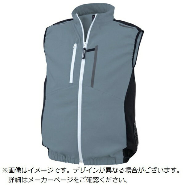 【特長】●ファンの位置が通常よりも脇に配置され、車の運転や椅子に座った状態でもファンが邪魔になりません。●再生PETを使用した地球に優しい空調服ベストです。【用途】●高温多湿の場所や作業全般に。【仕様】●色：ブルーグレー●サイズ：SS●着丈(cm)：63●胸囲(cm)：108●肩幅(cm)：39●裾廻(cm):67●裾廻最大(cm):98【仕様2】●帯電防止 JIS T 8