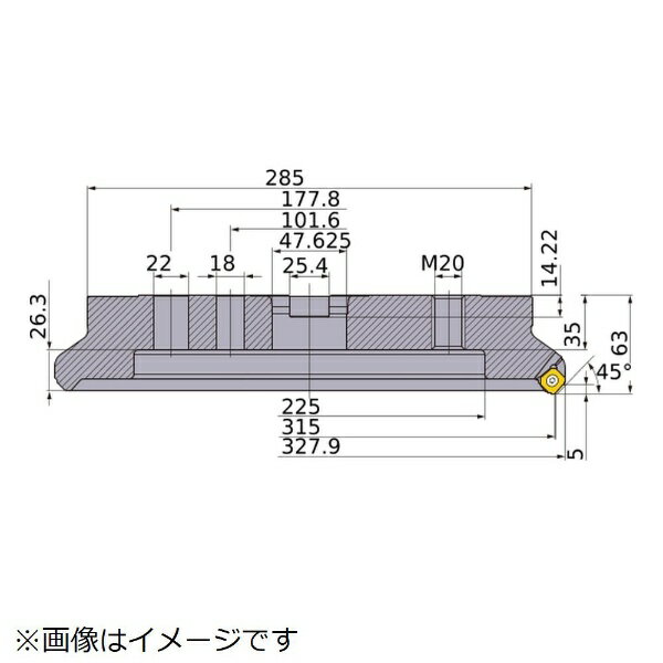 三菱マテリアル｜Mitsubishi Materials 三菱　WSX445形　低抵抗両面インサート式汎用正面削り用　アーバタイプ正面フライス　右勝手 WSX445R31514PN 【メーカー直送・代金引換不可・時間指定・返品不可】