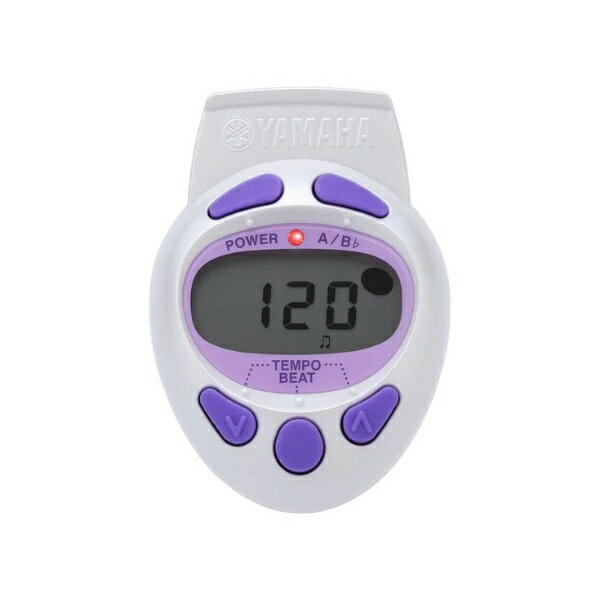 ◆ヤマハ電子メトロノームME-55は、譜面台や衣服に取り付けられるクリップ式。ダイヤル式調節で音量調節が簡単。