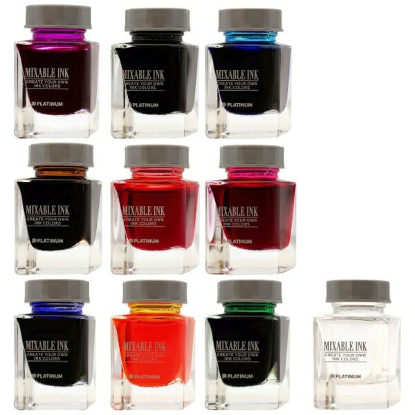 �ץ������ǯɮ��PLUTINUM MIXABLE INK(�ߥ����֥륤��) �ߥ���ǯɮ�ѿ����������� 20ml ���⡼���֥�å� INKM-1000#1