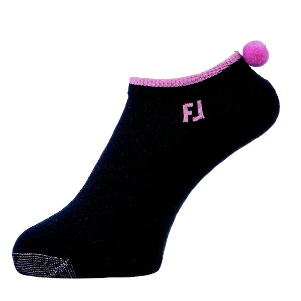 フットジョイ｜FootJoy レディース ウィメンズプロドライ ショート ソックス(レディスフリー：22-24cm/ブラック×ピンク)FJSK206 ブラック×ピンク FJSK206 [レディース /レディスフリー：22-24cm]【返品交換不可】