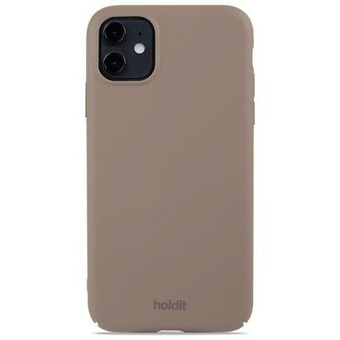 ホールディット スマホケース レディース HOLDIT｜ホールディット iPhone 11/XR ストラップホール付きハードケース モカブラウン 15827