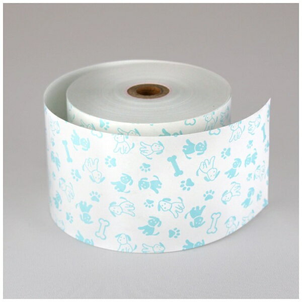 小林｜KOBAYASHI ファンシーレジ用紙 58mm幅 犬 青 20巻入り
