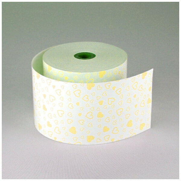 小林｜KOBAYASHI ファンシーレジ用紙 80mm幅 ハート クリーム 8巻入り