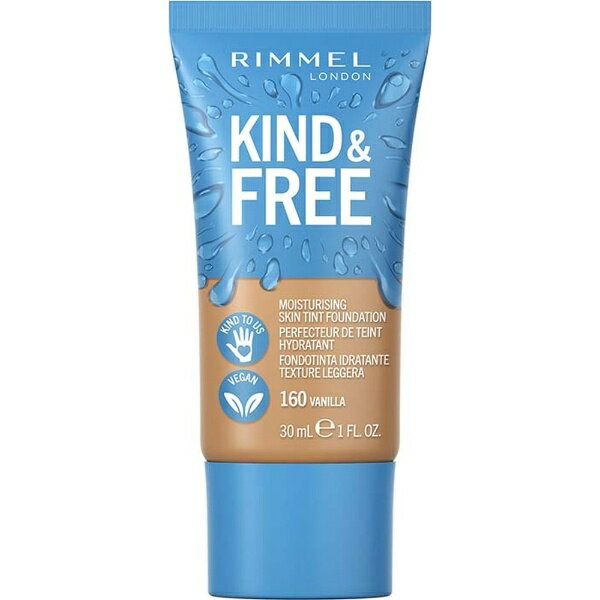 リンメル ティントリップ HFCプレステージジャパン RIMMEL（リンメル）カインド＆フリー モイストスキンティント 30mL 160 バニラ（標準色・自然なオークル）