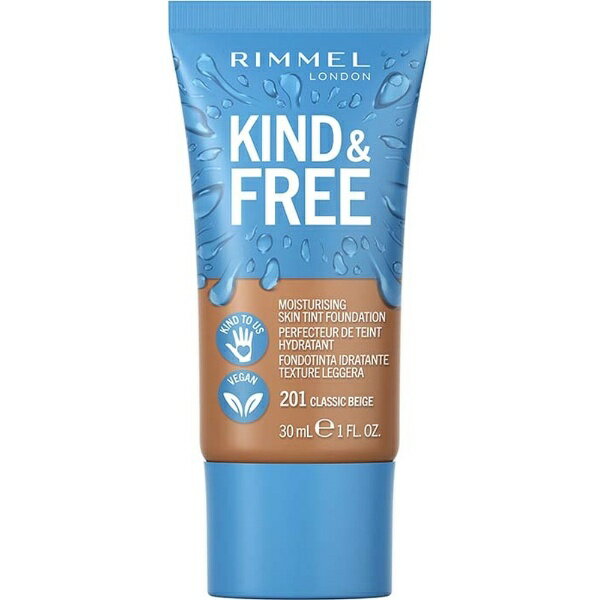 リンメル ティントリップ HFCプレステージジャパン RIMMEL（リンメル）カインド＆フリー モイストスキンティント 30mL 201 クラシックベージュ（自然なベージュ）