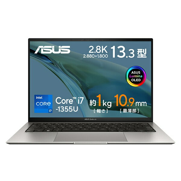 ASUS｜エイスース ノートパソコン Zenbook S 13 OLED バサルトグレー UX5304VA-NQI7W 13.3型 /Windows11 Home /intel Core i7 /メモリ：16GB /SSD：512GB /WPS Office /2023年4月モデル