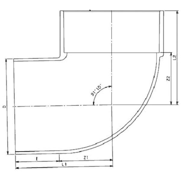 楽天ビック(ビックカメラ×楽天)の前澤化成工業｜MAEZAWA KASEI INDUSTRIES Maezawa　90度片受エルボ　90KL40JC 90KL40JC｜アングル2