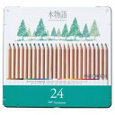 トンボ鉛筆|Tombow 木物語 缶入色鉛筆 24色セット CB-RS24C