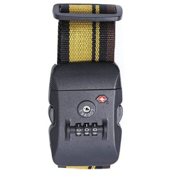 ロジック｜Logic スーツケースベルト（TSAロック対応）3ダイヤル イエロー×ブラック LG-STCS-TSABLT-YEBK