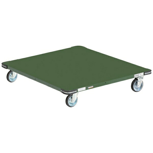 トラスコ中山｜TRUSCO NAKAYAMA TRUSCO　鋼鉄製平台車　1100X1100　Φ150　ブレーキ付きプレス車 PHT-1111H-150 【メーカー直送・代金引換不可・時間指定・返品不可】(4)