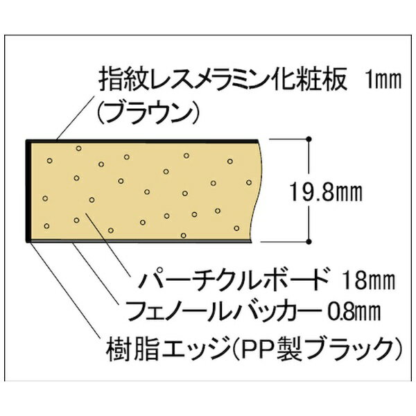 山金工業｜YAMAKIN ヤマテック　ワークテーブルLABシリーズ　移動式H1035mm　半面棚板付　指紋レスメラミン天板　W900×D750 SLMHC-975T-BRW 2