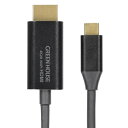 O[nEXbGREEN HOUSE USB-C  HDMI P[u [f /3m /4KΉ] ubN GH-HALTB3-BK