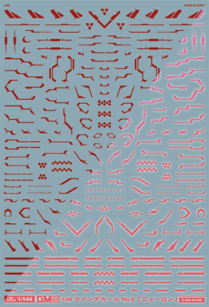 MYKデザイン｜MYK DESIGN GM ラインデカール No.6「ニューロン」レッド＆ネオンレッド