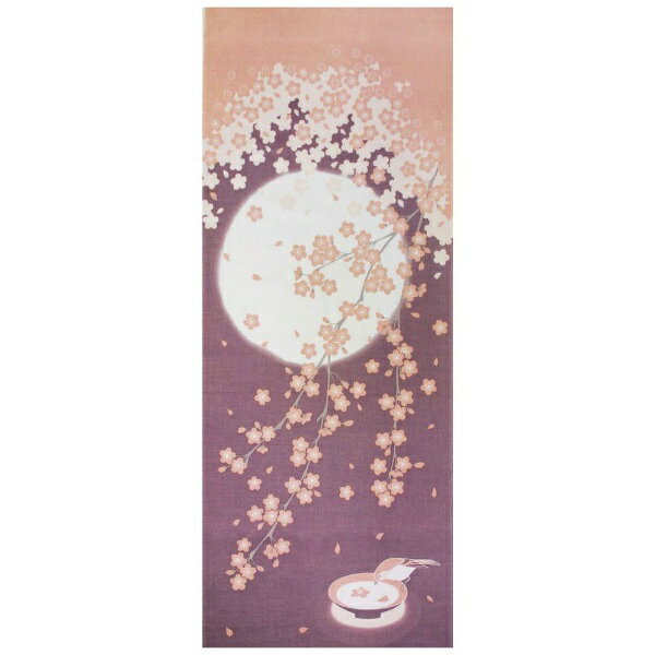 ヤマコー｜YAMACO 四季彩布 てぬぐい 月と桜 875498