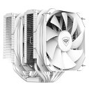 PCCOOLER｜ピーシークーラー CPUクーラー 130mmファンx2 LGA1200/115X/1700/20XX AM4/AM5 G6シリーズ ホワイト G6-WH